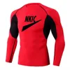 Nouveaux T-shirts pour hommes Compression course hommes coupe sèche Fitness Gym hommes T-shirts Football entraînement musculation vêtements extensibles marque LOGO imprimer