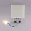 WALL LAMP 2 LIGHTS 2 스위치 LED LED 침대 옆 램프 라이트 홈 포커스 독서 스윙 암 라이트 Sconces 273V