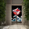 Perdeler Okyanus Dalgaları Japon Kapı Perdesi Kiraz Çiçekleri Kapı Perdeleri Nehri Keten Örtü Noren Restoran Dekoru Yarım Perde Asma