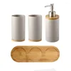 Bath Accessory Set Ceramic Bathroom Accessories Fashion Soap Dispenser Toothbrush Holder Tumbler Household