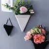 Fioriere Triangolo geometrico nordico bianco e nero in ceramica verde appendiabiti per piante vaso di fiori decorazione per patio cortile e giardino decorazioni per la casa