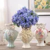 ceramic red white modern flowers vase home decor large floor vases for wedding decoration ceramic handicraft porcelain figurines3306