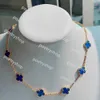 Pendant Necklaces Fashion Brand CLover Diamond Necklace Luxury Pearl Shell S925 sterling silver 10 Flower Pendant Necklace 18k Gold Designer Agate fritillary
