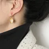 Stud Earrings Minimalist Korea Earring With Freshwater Pearl W/S925 Silver Needle /ECO Brass 18kGold Filled Jewelry For Women HYACINTH
