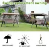 NETS 2 3 sittplatsersättning Canopy Awisning Swings Cover Garden Outdoor Swing Chair Hammock Canopy Summer Waterproof Canopy Swing Awising