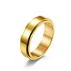 Bague rotative lisse en acier inoxydable de 6mm, anneaux de couple rotatifs pour hommes et femmes, bijoux à la mode