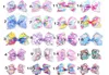 20pcs girl unicorn 5quot hair bows clips character striation ombre bowknot hairpins headwear Party hair bobbles Accessories HD356773447