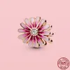 925 argent Sterling fit pandora breloques Bracelet perles breloque pendentifs rose breloques Magnolia fleur coeur