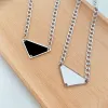 Luxury Pendant Necklaces Designer Jewelry Womens Inverted Silver Letter Chains Link Men Wedding Party Necklace Auzoo Store