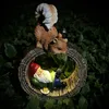 Solar outdoor statue lamp resin squirrel elf modeling garden lamp decorative light garden light lawn light 240229