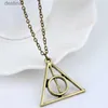 Pendanthalsband Vintage Deathly Hallows Triangle Pendant Character Movie Fashion Jewelry Necklacel242313