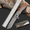 Camping Hunting Knives 8.2 Tactical Outdoor Camping 57HRC Folding Knife Pipe Cutter Pocket Knife With Wooden Handle Hunting Knives Karambit EDC 240315