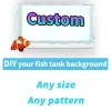 Aquaria Diy Custom Aquarium Achtergrondsticker, HD -printbehang Vistank achtergrond Decoraties PVC -poster