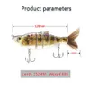 3pieces 152mm 40G Brush Tail Bass Lure Foged Bait Swimbait Fishing Lures Hard Body Sinking Bass Pike Tackle 240312