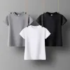 T-Shirt à manches courtes et col haut pour femme, blanc, demi-pur, ajusté, court, Base, polyvalent, Style supérieur, nouvelle collection été 2023