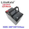 Liitokala 12V 12.8V 90AH LifePO4プリズムセルマックス3C 270Aバスバー付きEVバッテリーパックの排出ボートカーバッテリー3.2V