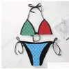 Kvinnor badkläder sommarbikinis kvinnor designer y bandeau bikini baddräkt badkläder set femme badkläder droppe leveranskläderduk otgit