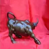 Big Wall Street Bronz Fierce Bull Ox heykel 8inch290r