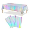 Table Cloth Wedding Cover Party Tablecloth Glittery Set For Birthday Graduation Games Rectangle Disco
