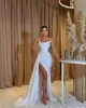 Prom Elegant Mermaid Dresses Long for Black Women Strapless Backless Split Formal Wear Evening Party Birthday Pageant Second Reception Special Ocn Gowns