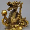 8 chinois Fengshui chanceux en laiton richesse succès zodiaque Dragon perles montrer Statue289f