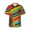 Camisas casuais masculinas camisa de verão férias impressão retalhos blusas vintage africano retro homens manga curta y2k rua topos