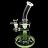 Bangs en verre capiteux Hookah/Dab Rig avec base colorée et accents Bong de 14 mm