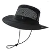 Bérets chapeau seau en maille respirante, Camouflage d'extérieur, Protection solaire, casquette de randonnée, visière à large bord, chapeaux de pêche pour unisexe