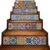 Buccia e bastone Piastrelle Backsplash Stair Riser Decalcomanie Fai da te Decalcomanie per piastrelle Messicano tradizionale Talavera Impermeabile Home Decor Scala D205h