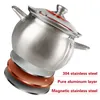 Soup big cooking pot 304 stainless steel Thickened soup design General use of gas in induction cooker for porridge 240308