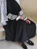 Robes décontractées Mode broderie kimono surdimensionné robe musulmane Abaya Syari femme pleine longueur Taseel service de culte Abayas Wy1969