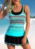 Swimwear Tankiny Two Piece Beach Suit Womens Beach Swimwear Fashion Print Tankini Summer Sexy Swimwear Fashion Tankini 240402