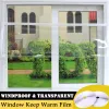 Сетки, прозрачная ветрозащитная пленка для домашнего окна, самоклеющаяся пленка для сохранения тепла в помещении, съемная непромокаемая ткань, зимний ветрозащитный экран