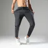 Pantalons actifs pour hommes, Leggings longs décontractés, fins, amples, en soie glacée, courts de sport, printemps et été