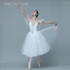 Palco desgaste branco ballet dança tutu spandex camisola collant corpete com saia romântica para meninas e mulheres dançando vestido 20027