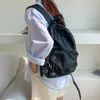 HBP Non-Brand Wholesale Simple Multiple Pockets Womens Backpacks Laptop Bag Travel Sports Waterproof Zipper PU Leather for Girl