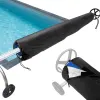 Accessoires Couverture de bobine de piscine extérieure OpenAir Garden Couverture étanche enroulable pour piscine Couverture de bobine solaire pour piscine creusée hors sol