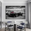 Affiche sur toile de voiture de sport de course, Nissan GTR Supercar, peinture murale de voitures modernes, images d'art pour salon, décoration de maison, sans cadre 297y