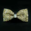 Галстуки на шею с блестками, роскошные свадебные галстуки-бабочки для мужчин, золотые, серебряные, черные, модные вечерние мужские галстуки, великолепные пальто L240313