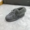 Sıradan Ayakkabı Kadınlar Sonbahar Modis Loafers Fur Clogs Platformu Kadın Spor Kekiği Yay Knot Yuvarlak Toe Güz 2024 Slip-On Moccasin Cr