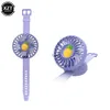 المشجعين Electric Cartoon Creative Kids Watch Fan Portable Summer Air Cooler Mini USB القابلة لإعادة الشحن GIFTH240313