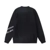 최고의 트렌드 Louiseody 따뜻한 까마귀 스웨터 남성과 여성 Viutonitsee Spring and Fall Long Sleeve Crewneck Letter Pullover Euro-American Size S-L