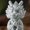 Thee Huisdieren Huisdier Ornamenten Twaalf Dierenriem Draak Jaar Chinese Mascotte Standbeelden Ceremonie Ornament Tafelblad Handwerk