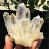 200g Rare beautiful white flame aura quartz crystal cluster specimen T2001171567