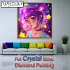 Stitch 5d fai -da -te 100% Crystal Diamond Painting Girl Girl Mosaico quadrato Cross Croce Diamond Diamond Art Crystal Docer 20231119