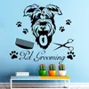 Pet Dog Grooming Art Patterned Wall Stickers Murals Home Living Room Decor Wall Decal Pet Shop Window Poster Wallpaper215a