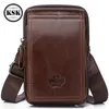 Hommes sac en cuir véritable petite épaule pour la mode Vintage rabat poche sacs à bandoulière moraillon KSK 240308