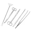 Verktyg Aquarium Tools Set Sessor pincettväxter Vågsax gräs rostfritt rengöringsverktyg Fish Tank Shovels Aquarium Accessories