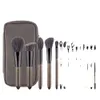 Hot Selling Mormor Grey Makeup Brush Set, Super Soft Fiber Hair, Professional Portable Beauty Tool GG