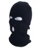 Nuova maschera da sci completa Tre passamontagna a 3 fori Cappello lavorato a maglia Berretto da neve invernale Berretto elasticizzato 9283834